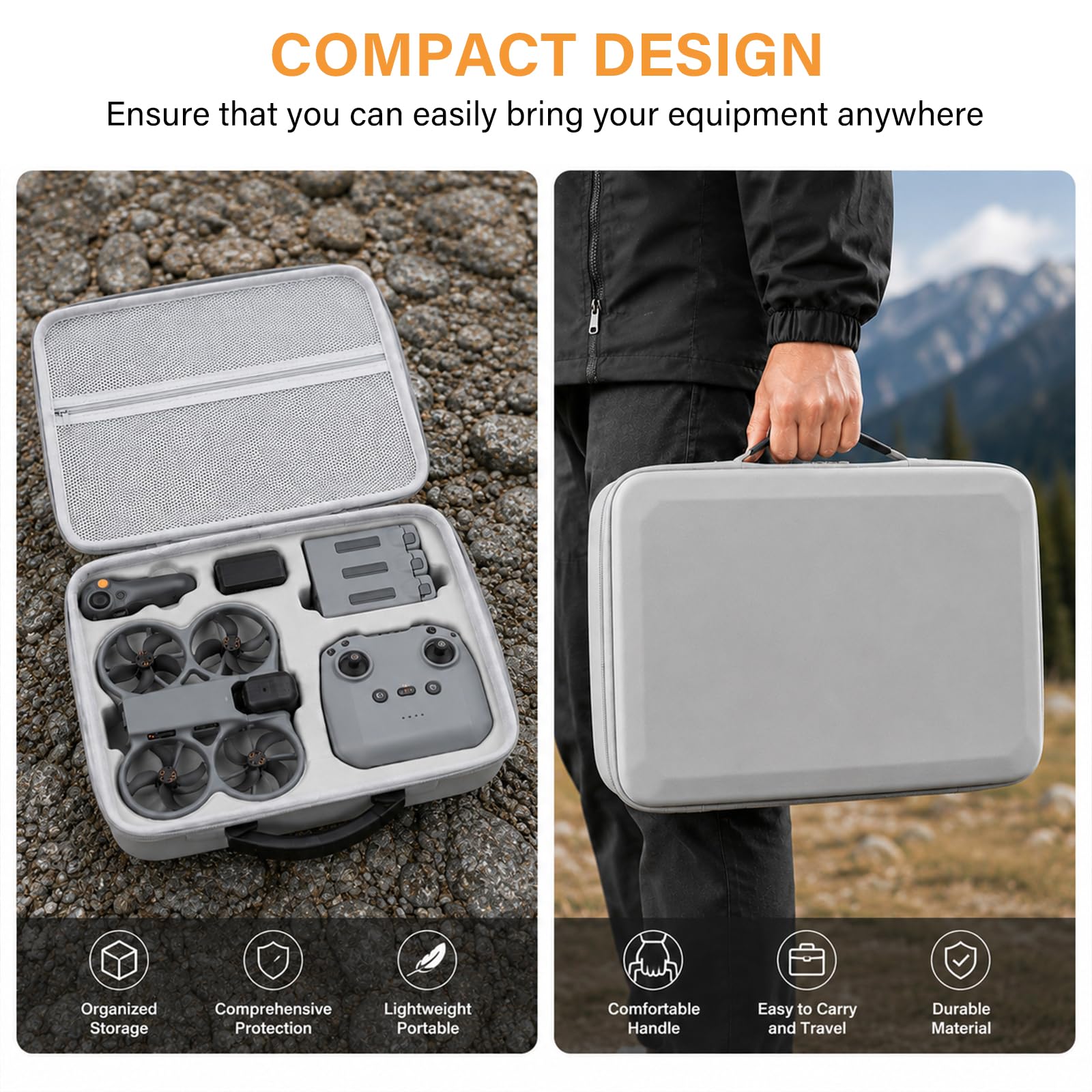 Custodia per DJI Avata 360 Motion Fly More Combo Borsa, Custodia da Trasporto Borsa Bag per Goggles N3 e RC Motion 3 Accessori, per Drone Stoccaggio