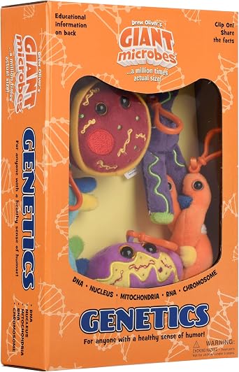 GIANT MICROBES Genetics Themed Gift Box, Genetics gift, DNA gifts, Genealogy, Gifts for Genealogists, DNA plush Keychain, Science Teacher Must Haves, Bag Charms