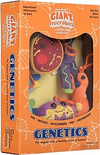 GIANTmicrobes Genetics Themed Gift Box – Learn About Genetics with This 5-Piece Box Set of Plush Key Chains, Educational Gift for Friends, Students, Educators, Geneticists, Doctors and Ancestry Fans