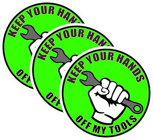 3 calcomanĂas divertidas para casco de motocicleta con texto en inglĂ©s Keep Your Hands of My Toolbox, calcomanĂas divertidas para casco y 3 calcomanĂas divertidas para casco de motocicleta con texto en inglĂ©s Keep Your Hands of My Toolbox, calcomanĂas divertidas para casco y