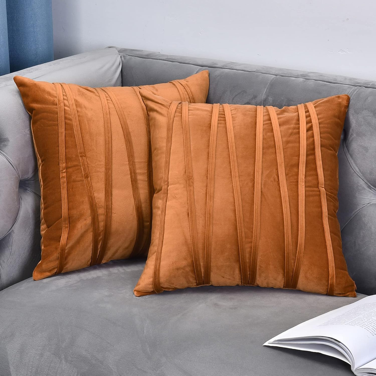 NianEr Decorative Plush Velvet Throw Pillow Covers Sofa