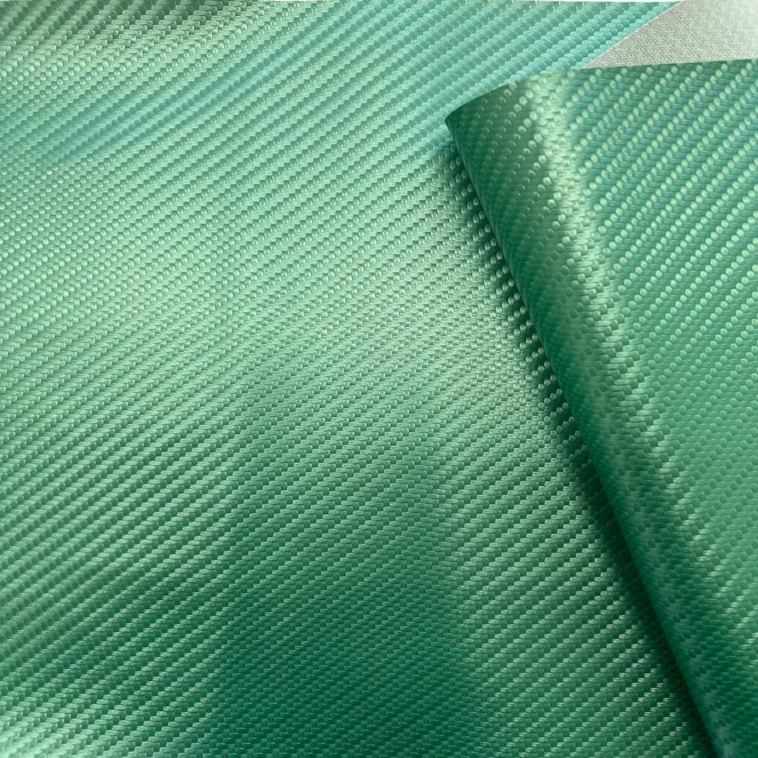 Mint Green Carbon Fiber Marine Vinyl Fabric- Sold by The Yard