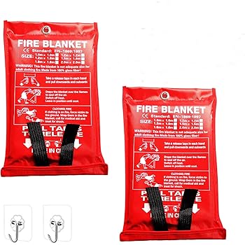 Fire Blanket Kitchen Emergency Fire Blanket Fire Retardant Blankets Jj Care Fire Blanket Fire Suppression Blanket 40x40 10 Hook Fire Safety Blanket For Camping Kitchen Car Emergency Fiberglass Safety Security Tools Home