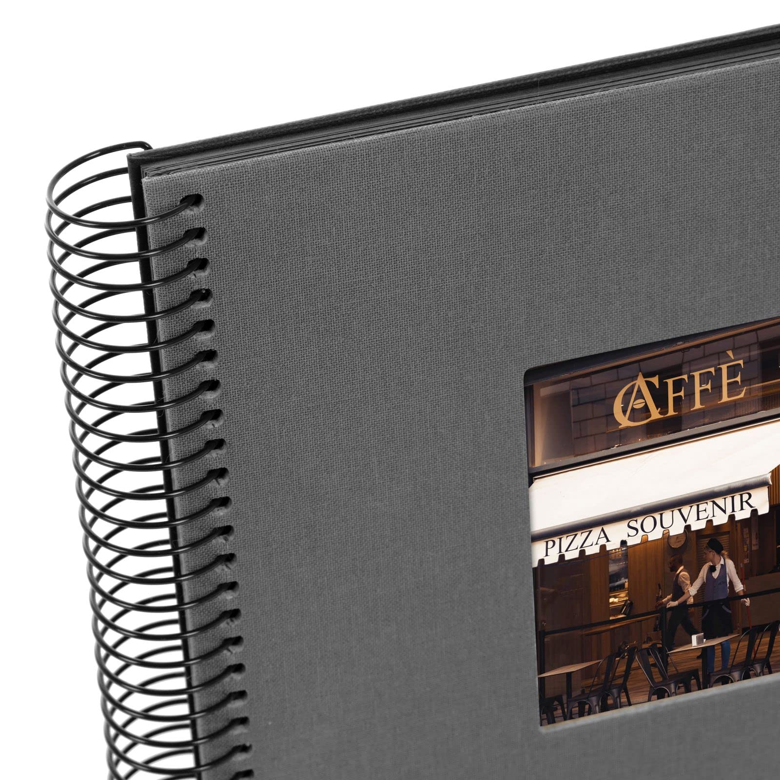 goldbuch Bella Vista spiral album, memory album with picture cut-out cover, photo album with 40 black pages - Image 4