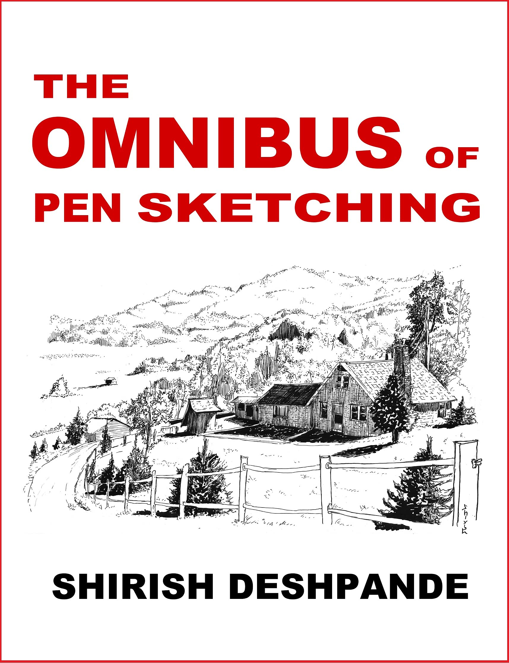 Livre pen sketching pour apprendre le dessin croquis au feutre noir