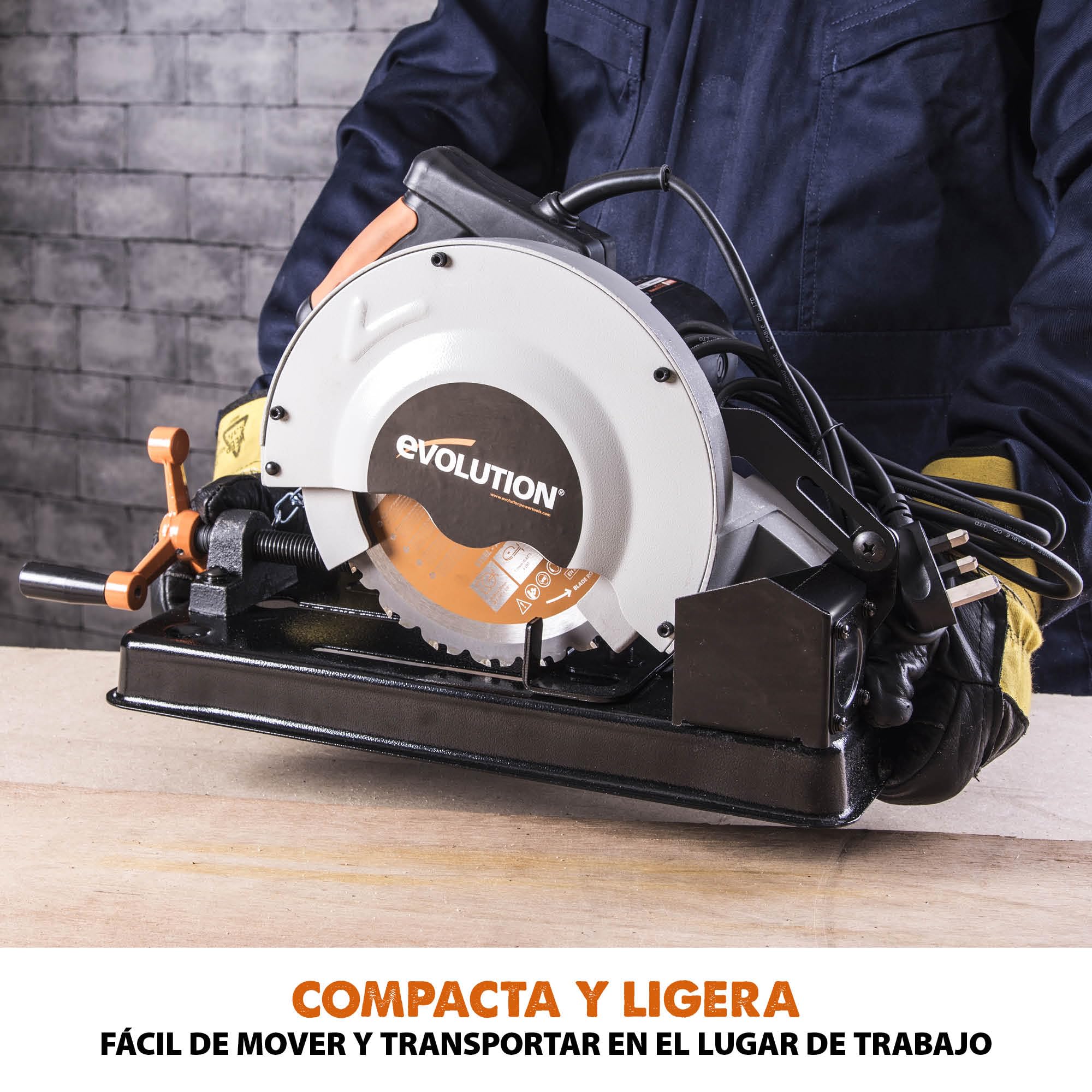 Evolution - Sierra tronzadora multimaterial Rage 4, corta madera, metal y plástico,