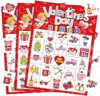 Vista 20 de Juego de bingo de Navidad para niños, niñas y adultos, 24 jugadores, tarjetas de bingo de Navidad, suministros de fiesta de Navidad, divertido juego