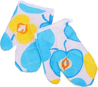 Uonlytech Heat-Resistant Oven Mitts 2pcs with Cotton Lining Silicone Coating, Insulated Cooking Gloves for ’s Baking, Microwave, and BBQ Safety