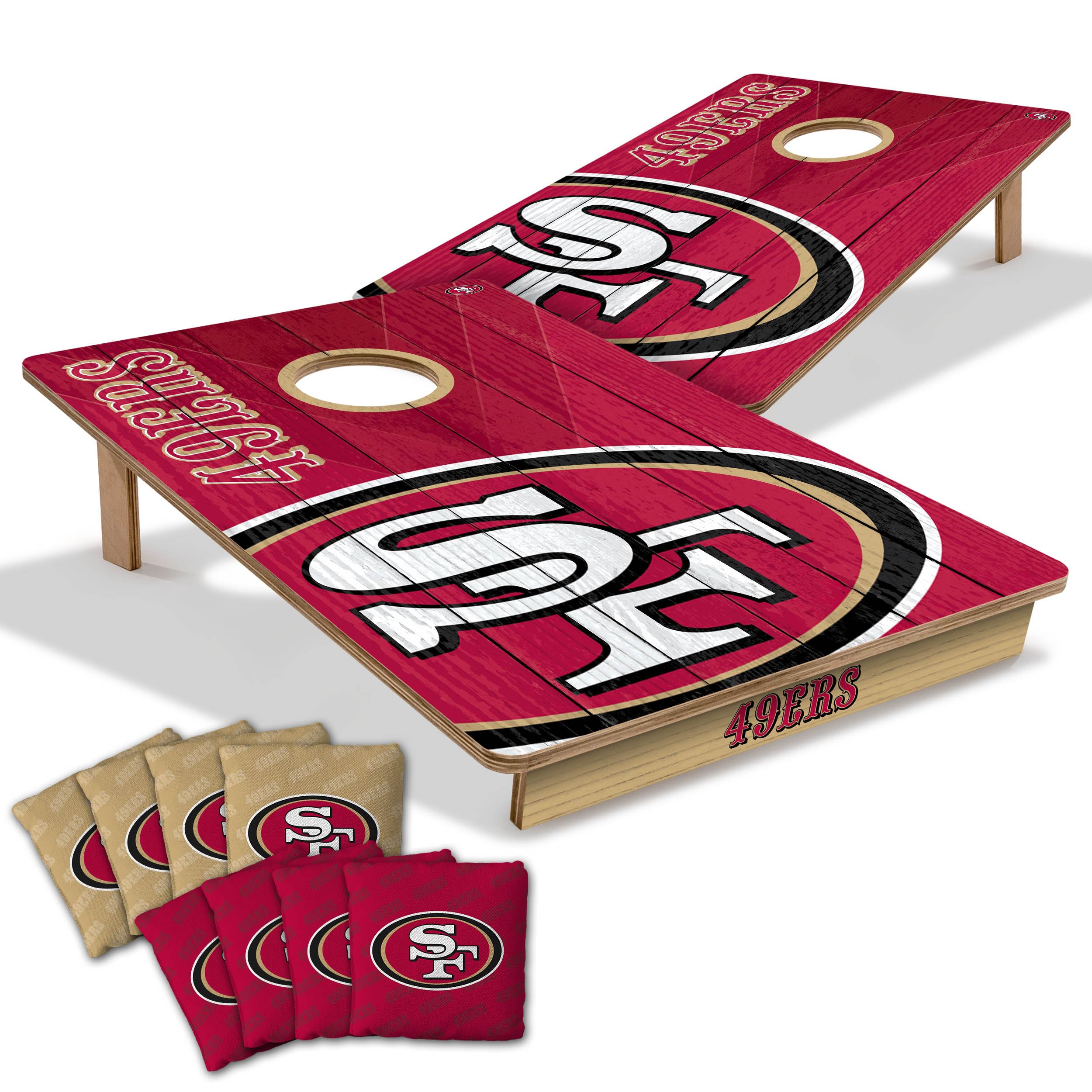 YouTheFan NFL 2’ x 3’ Wood Cornhole Game with Logo Bags