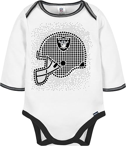 Miniatura 56 de Gerber Conjunto de regalo unisex de pantalón y body con pies de equipo de la NFL para bebé, Raiders