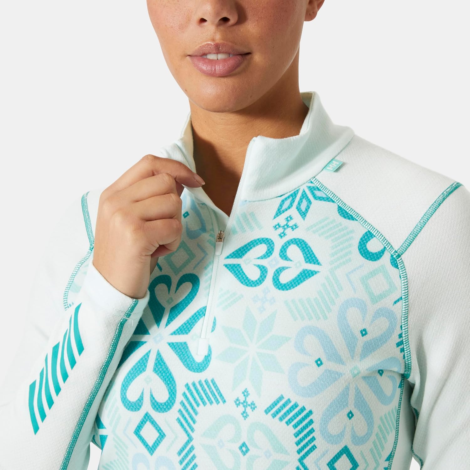 Helly-Hansen Women's LIFA Merino Midweight Graphic 1/2 Zip Base Layer Shirt - Image 6