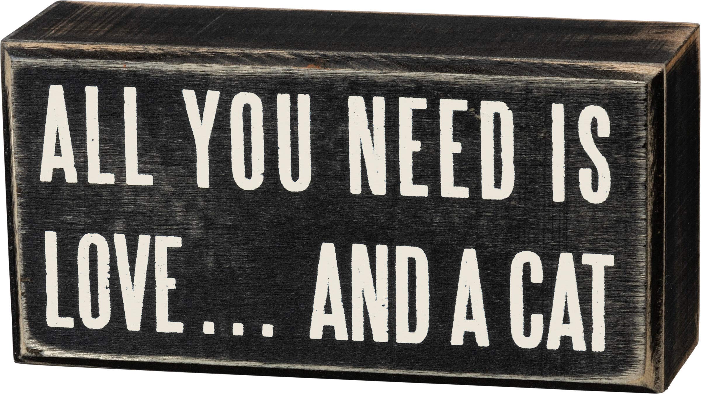 Primitives by Kathy Rustic Décor Box Sign, 5" x 2.50", Neutral