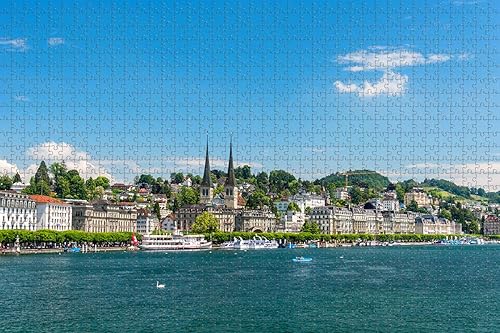 Miniatura 6 de Alemania Schwabisch Hall Rompecabezas para adultos 1000 piezas de madera regalo de viaje recuerdo