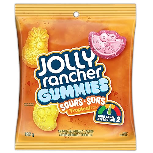 Jolly Rancher Gummies Sours, sabores tropicales, 182 g6.4 oz. (importado de Canadá)