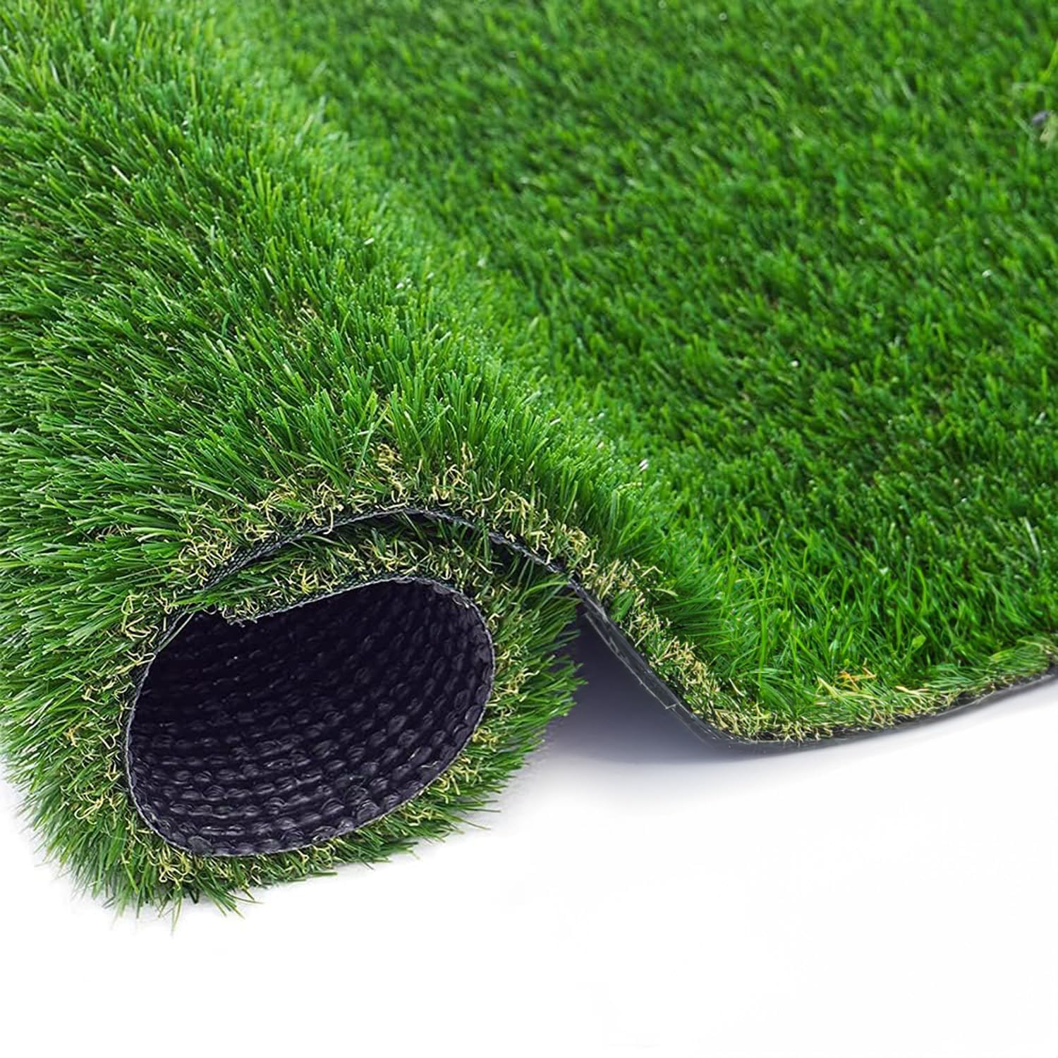 Artificial Green Grass Carpet for Balcony (1x2 FT) 45mm Realistic Grass Mat, Indoor Outdoor Garden Rug with Drainage Holes