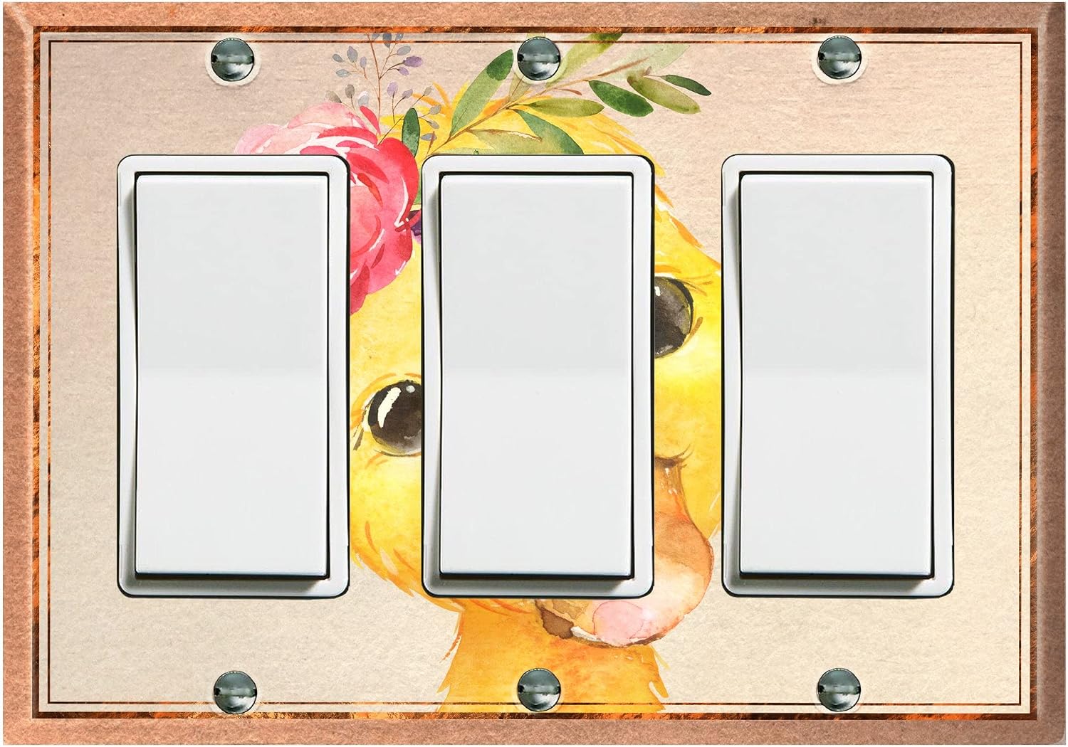 Metal Light Switch Plate Cover Cute Baby Animal Yellow Duck ANM045