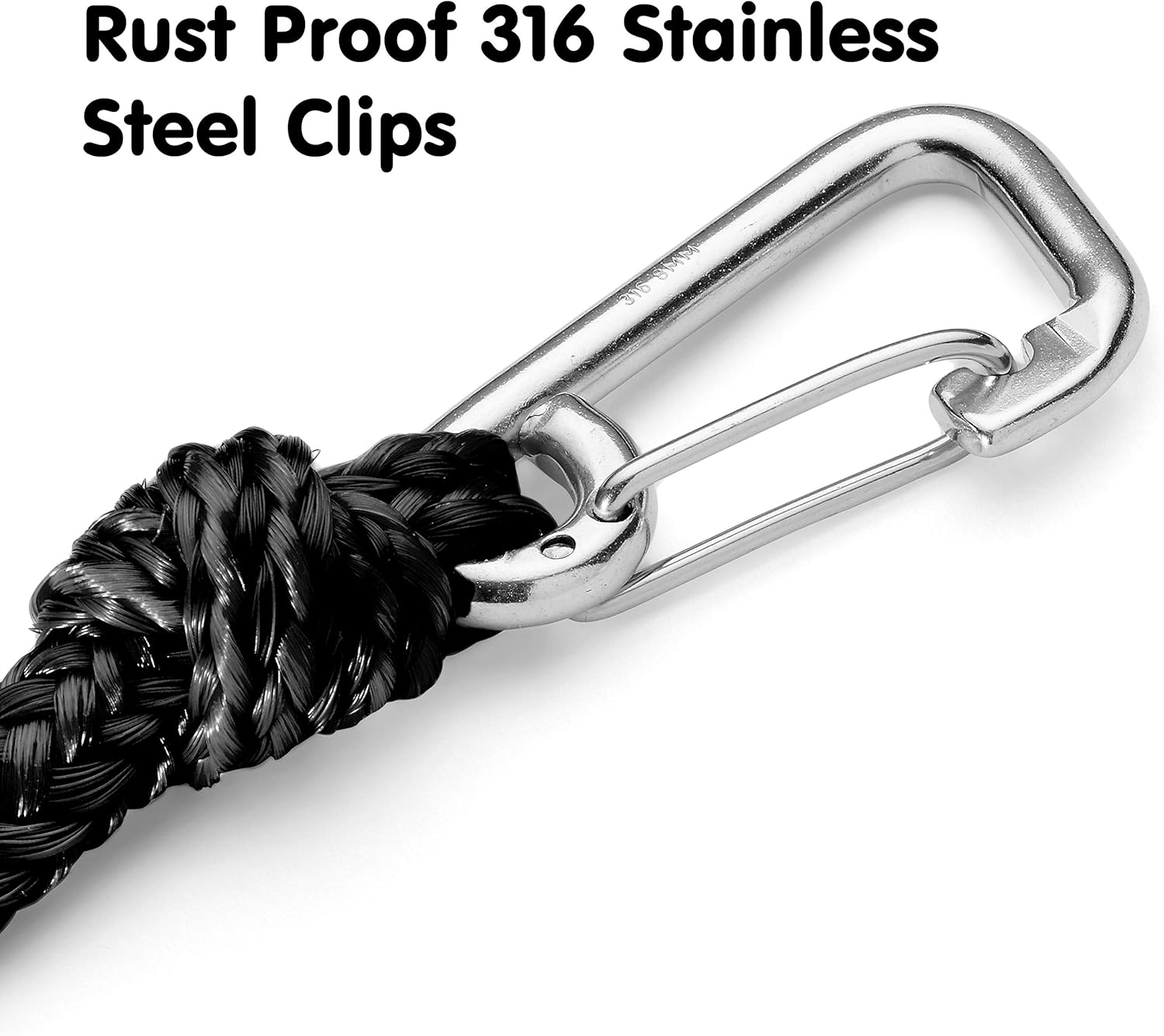 Skog Å Kust Premium PWC Bungee Dock Lines 2-Pack: 4 & 6 Foot Lengths