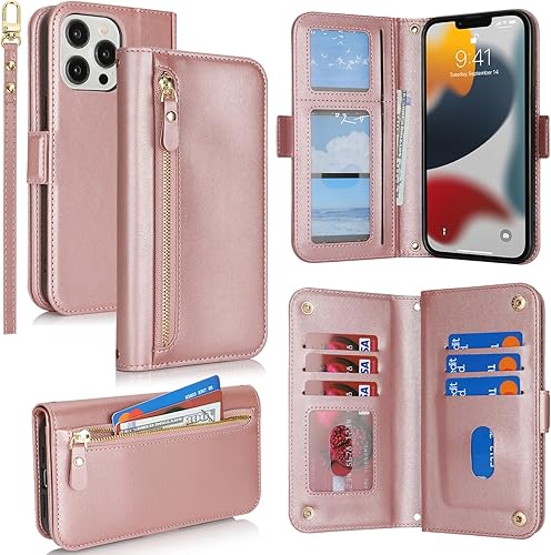 SunYoo for iPhone 13 Pro Max Wallet Case with Card Holder,for iPhone 12 Pro Max 