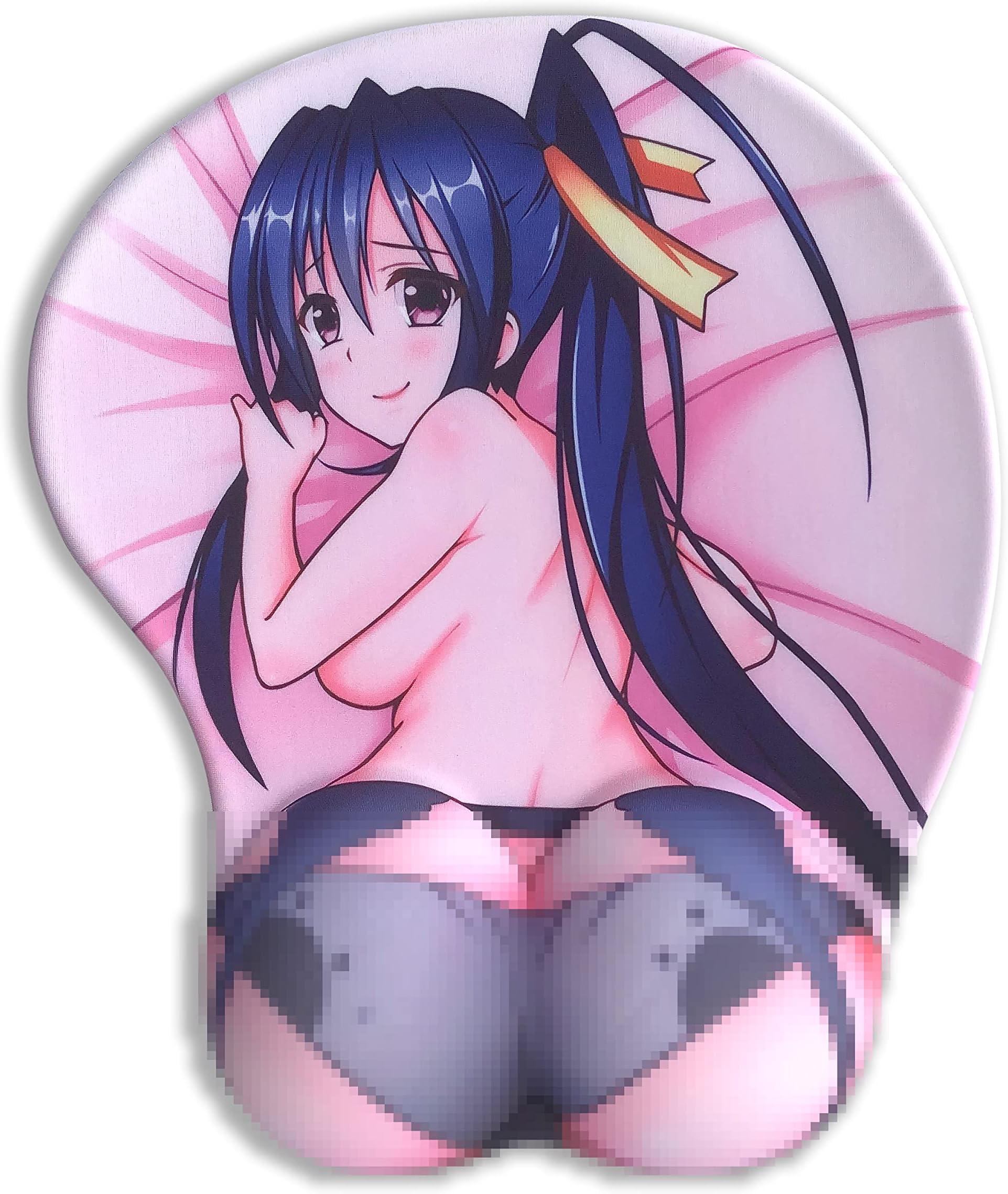 TUOTANG Anime High School DxD Character Himejima Akeno 3D Mousepads with Silicone Gel Wrist Rest Support Height 3.2 cm, Gray, 26x21x3.2 cm