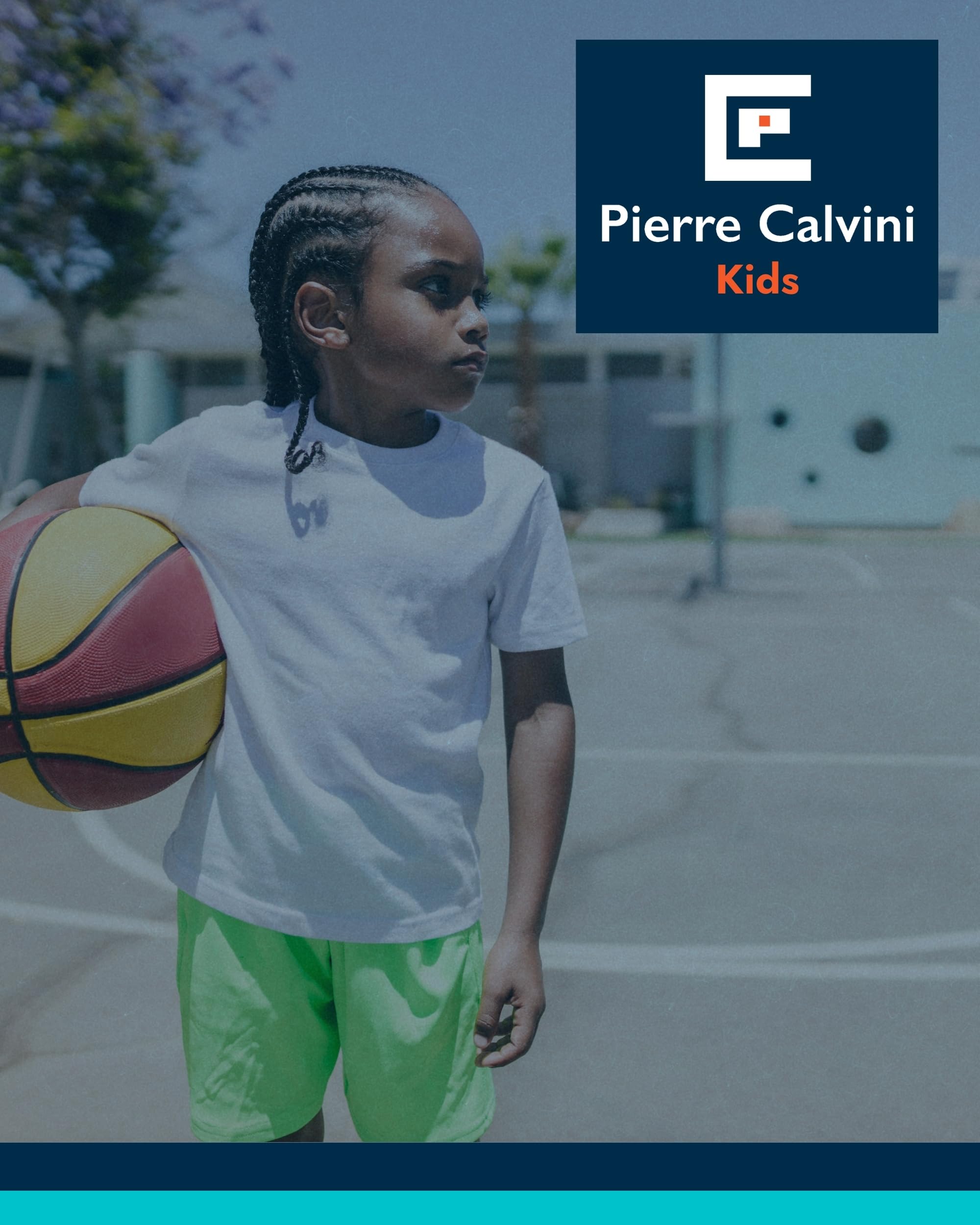 Pierre Calvini Kids White T-Shirts (5 Pack) - 100% Cotton Boys & Girls Plain T Shirt - for School, PE and Everyday - Soft and Comfortable Cotton Tees for Children Ages 5-13