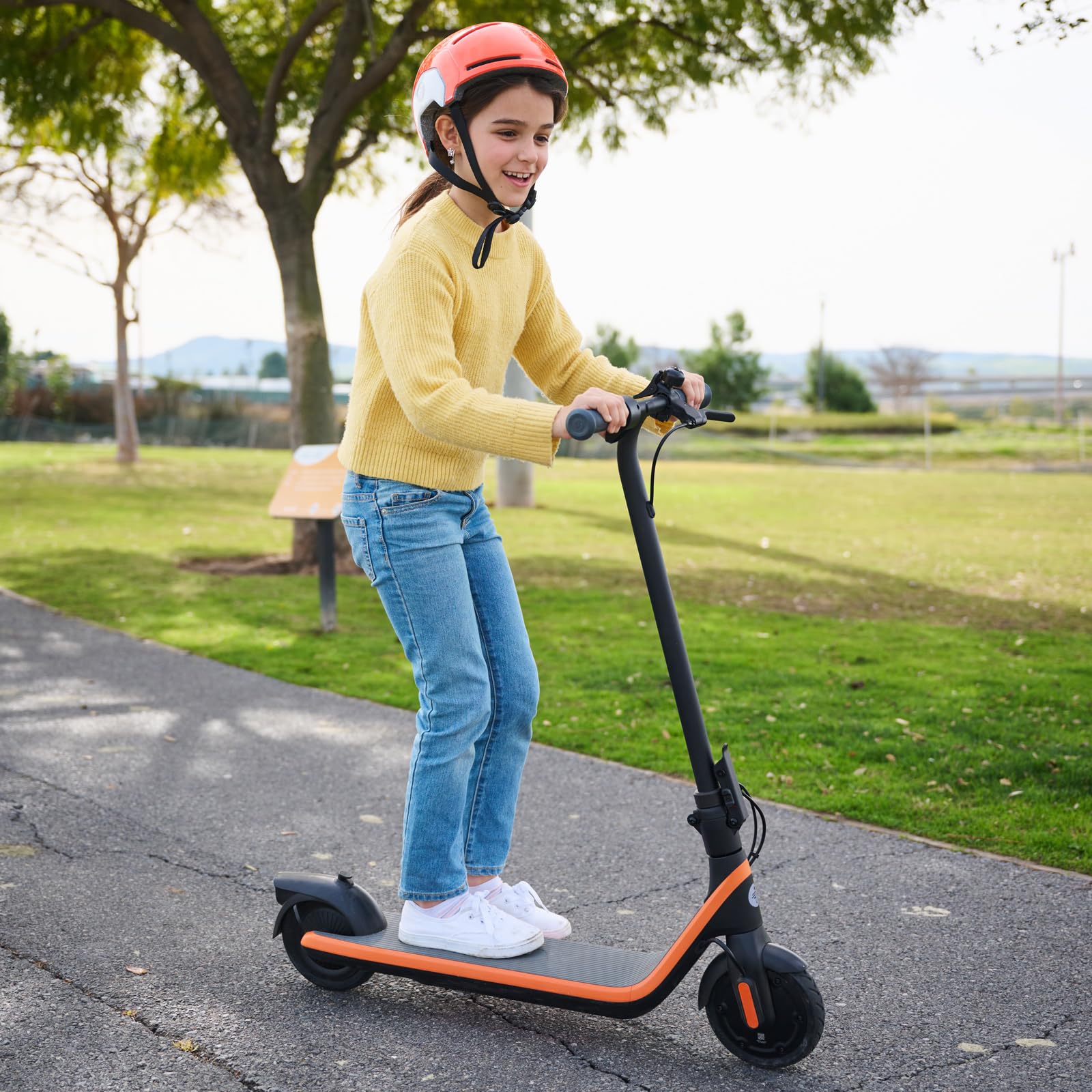 Segway-Ninebot C2 E, Trottinette Électrique Enfant, 3 Modes de Conduite avec Vitesse Maximale de 16 km/h, Autonomie de 11 km