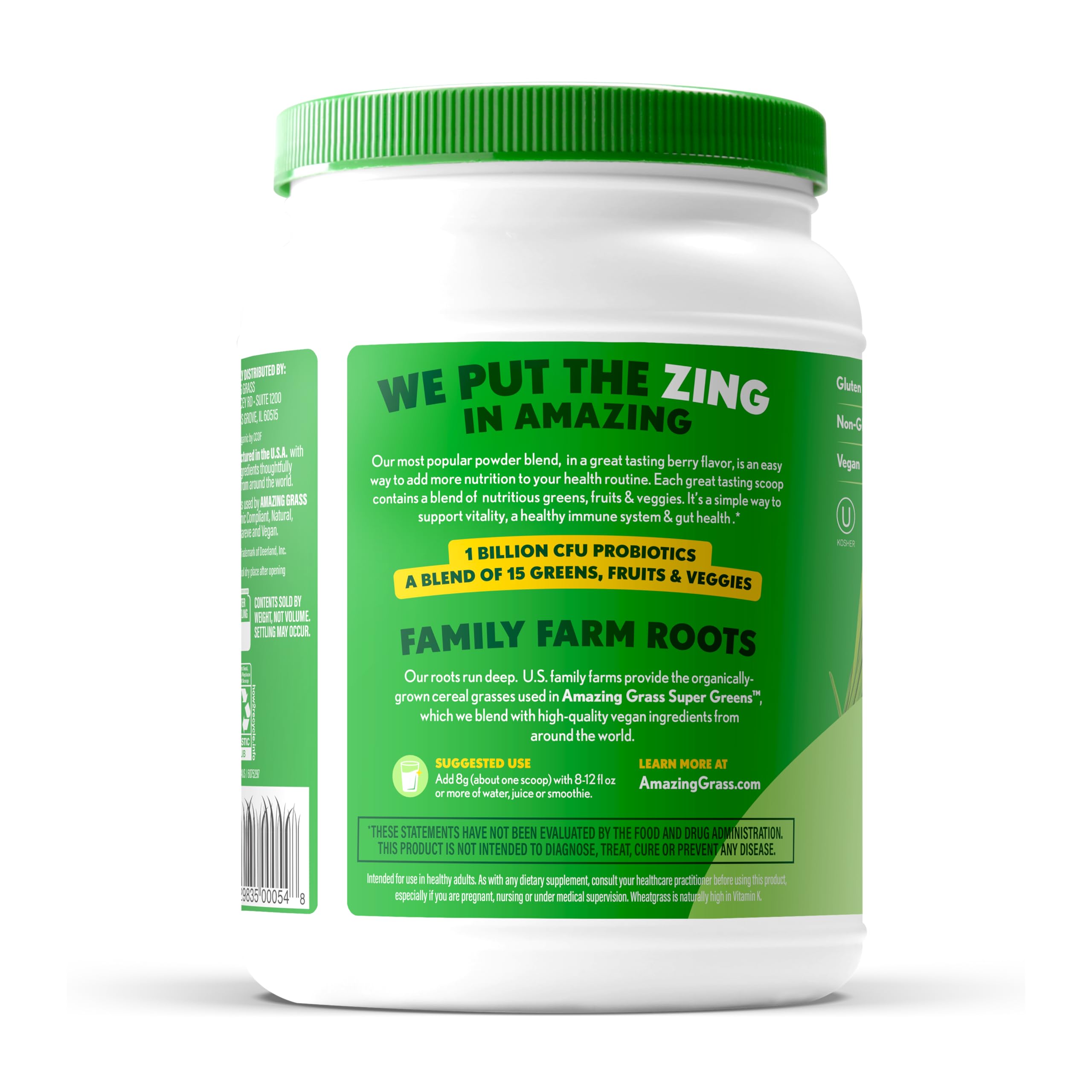 Amazing Grass Super Greens Powder, Organic, Berry, 100 Servings — Amazon image 9