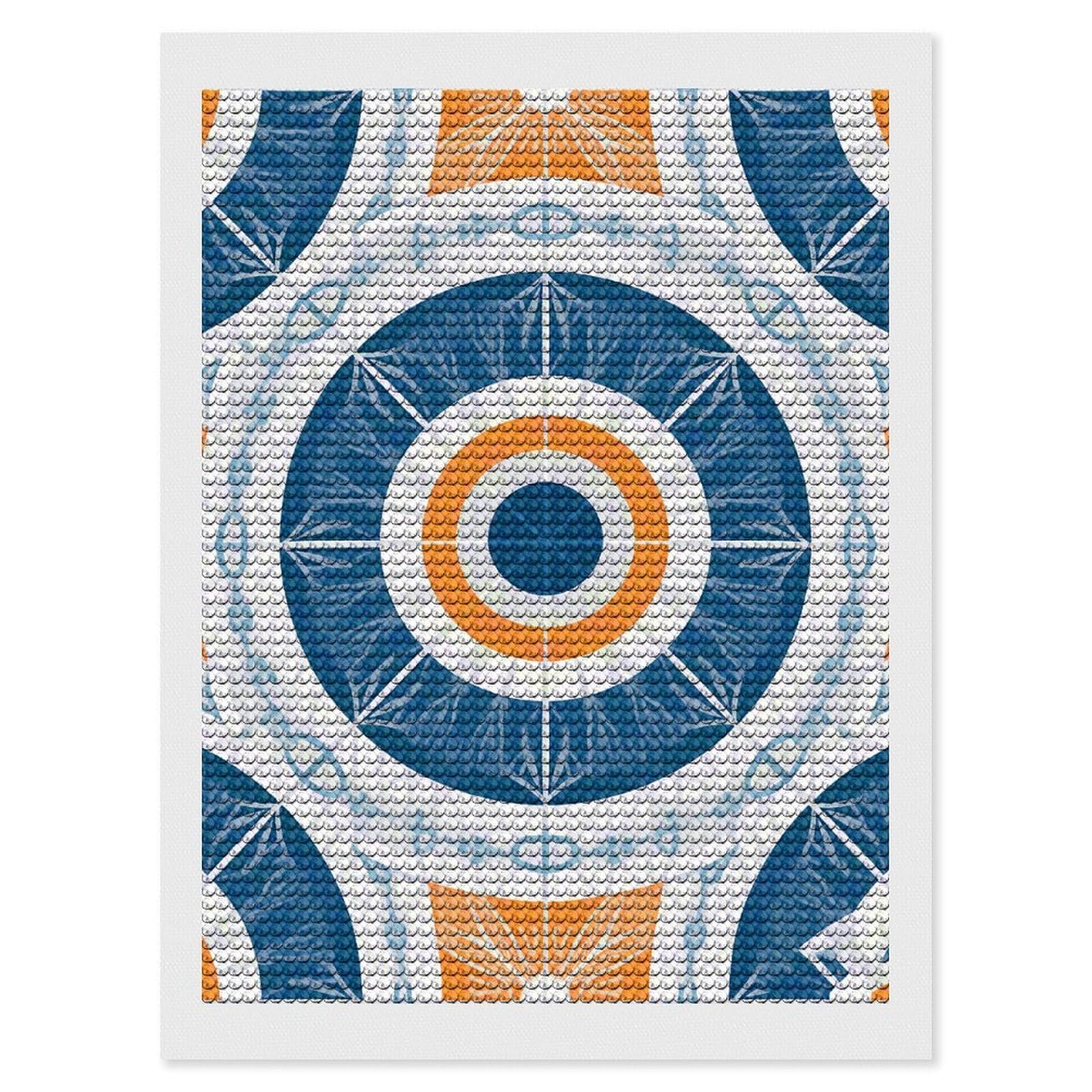 FodPand Art Deco Sunset 5D Diamond Painting Kits for Adults Beginners Full Drill Round Diamond Dots Pictures Gem Art Supplies for Home Wall Room Decoration DIY Craft Set Gift 12x16