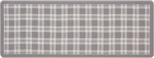 Laura Ashley Tapete de cocina antifatiga, diseño de cuadros Grace, resistente a las manchas, al agua y a la decoloración, alivio de cocina y de pie,