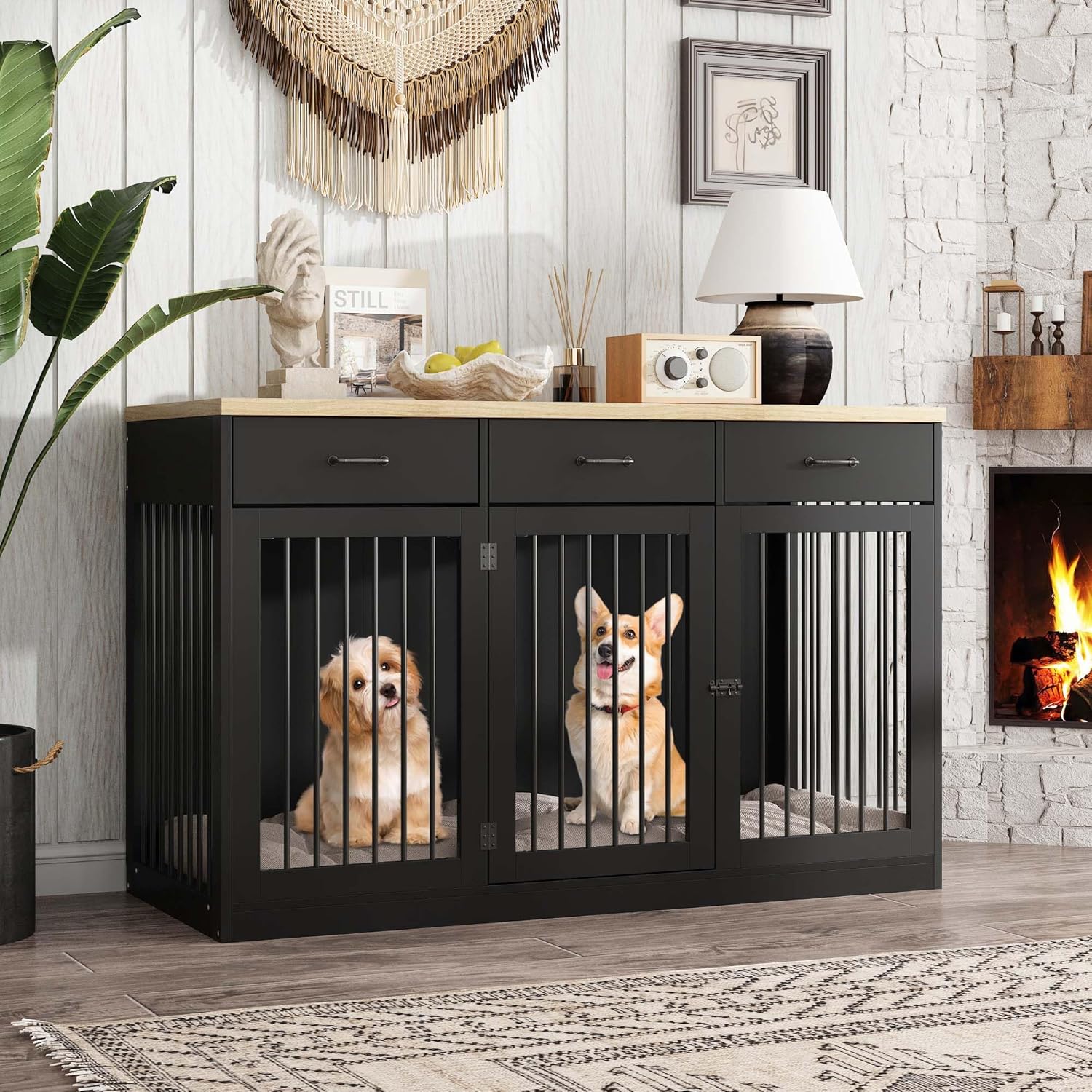 Transform Your Space: The Stylish 55.3" Extra Large Dog Crate Furniture Review