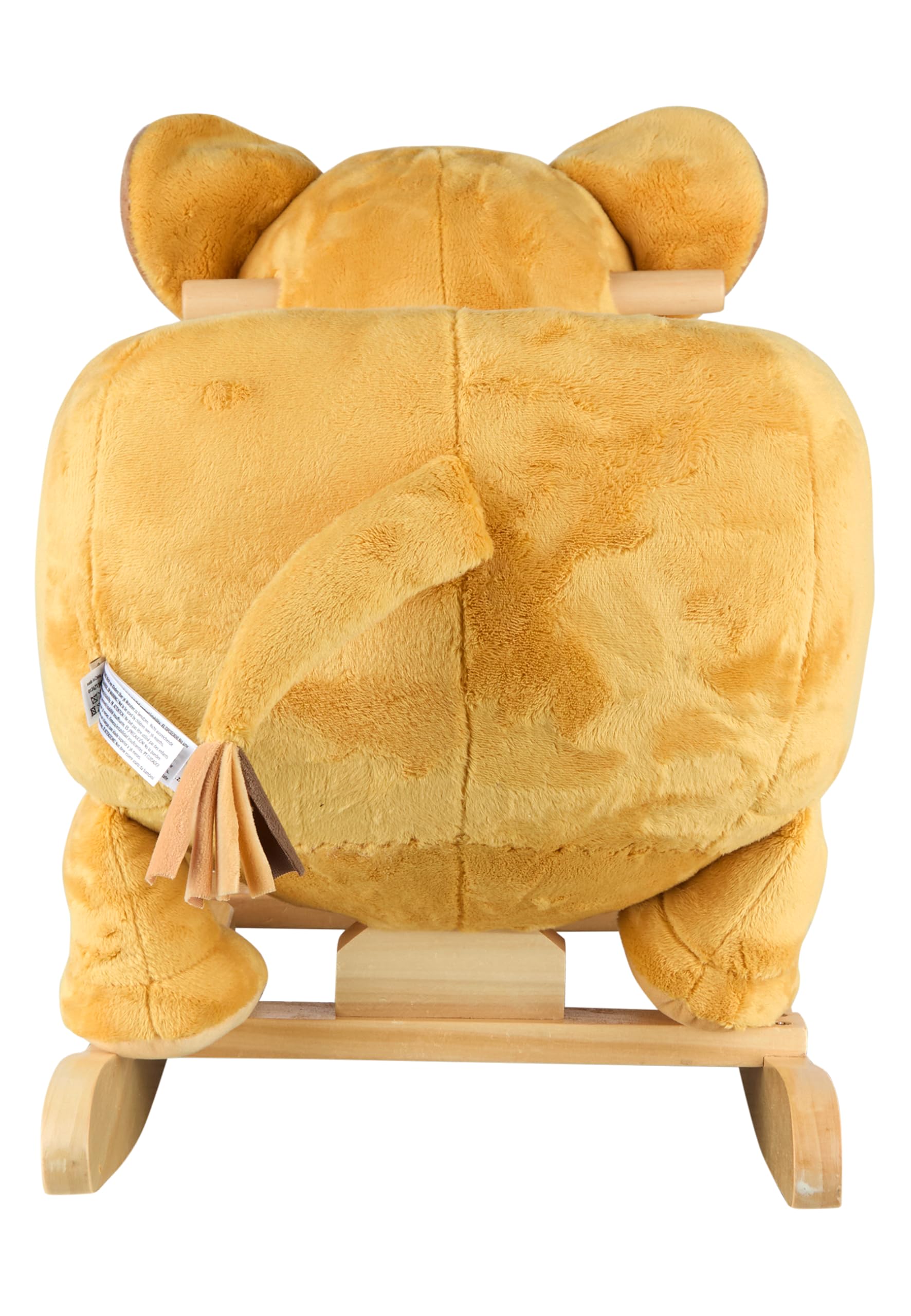 Sterntaler Schaukeltier Löwe Leo - Schaukelpferd aus Flausch & Holz - weiche Sitzfläche - Spielzeug Wippe für Kleinkind - Indoor - Geschenk Idee - Unisex, mattgelb