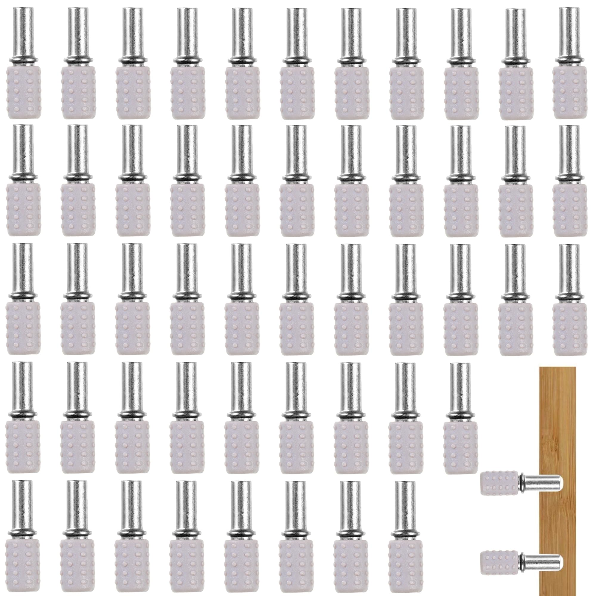 Pack 50 Soportes De Suelo De 5 Mm Con Tapa De Goma Antideslizante - Para Muebles Y Electrodomésticos