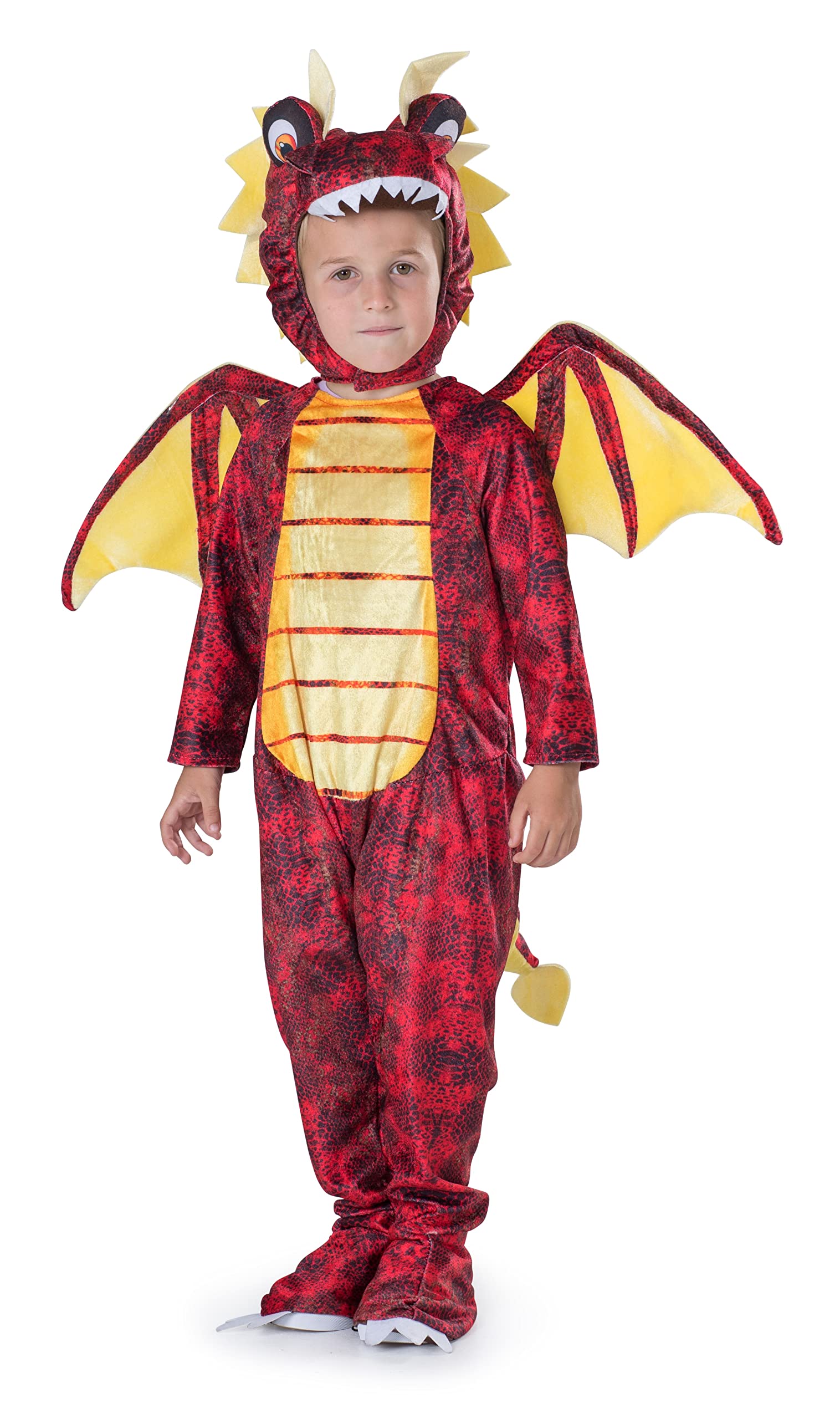Dress Up America Dragon Costume for Kids - Red Dragon Costume Set for Girls and Boys - Toddler Dragon Dress Up