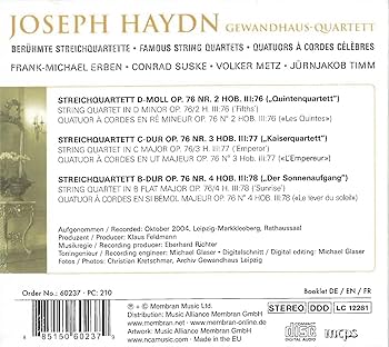GEWANDHAUS-QUARTETT - Haydn: Famous String Quartets - Amazon