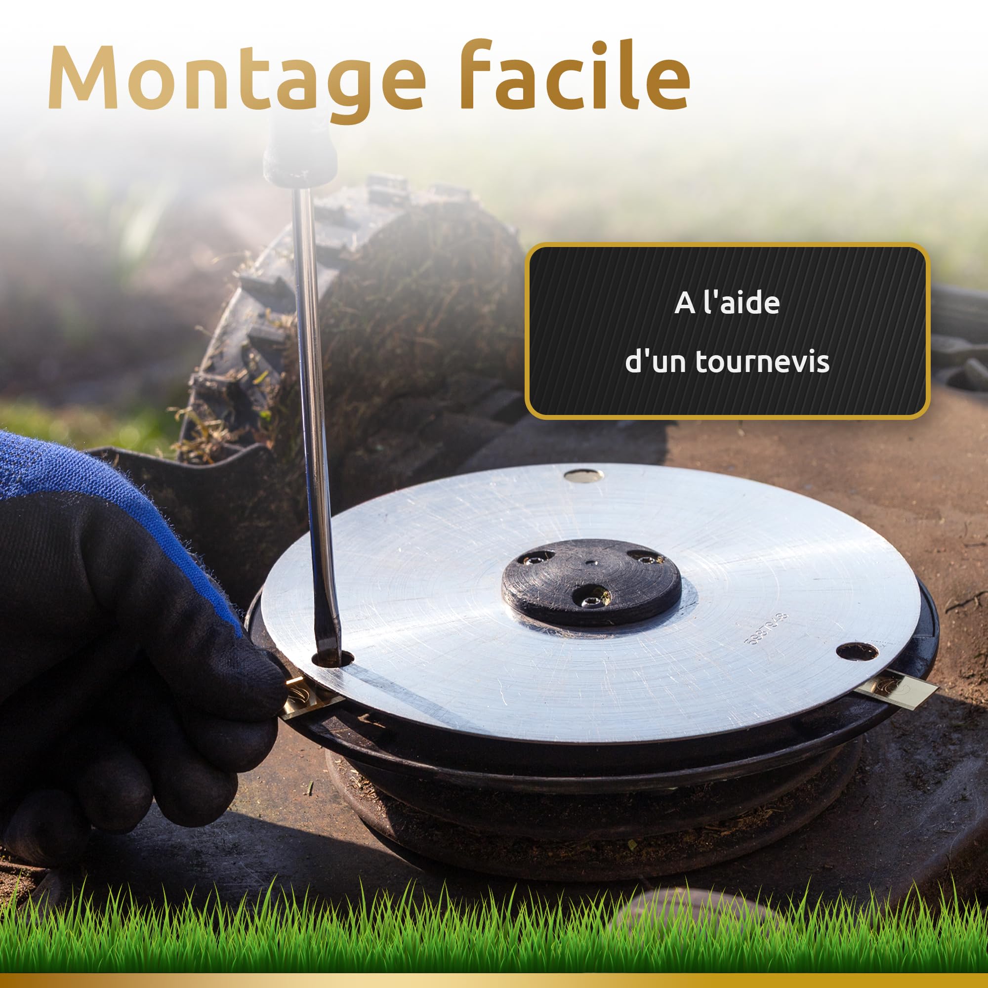 ECENCE 60 Lames Robot Tondeuse avec revêtement en Titane, vis incluses - compatibles avec Husqvarna Automower, Gardena, McCulloch Rob, Flymo, Yardforce, Lames de Rechange