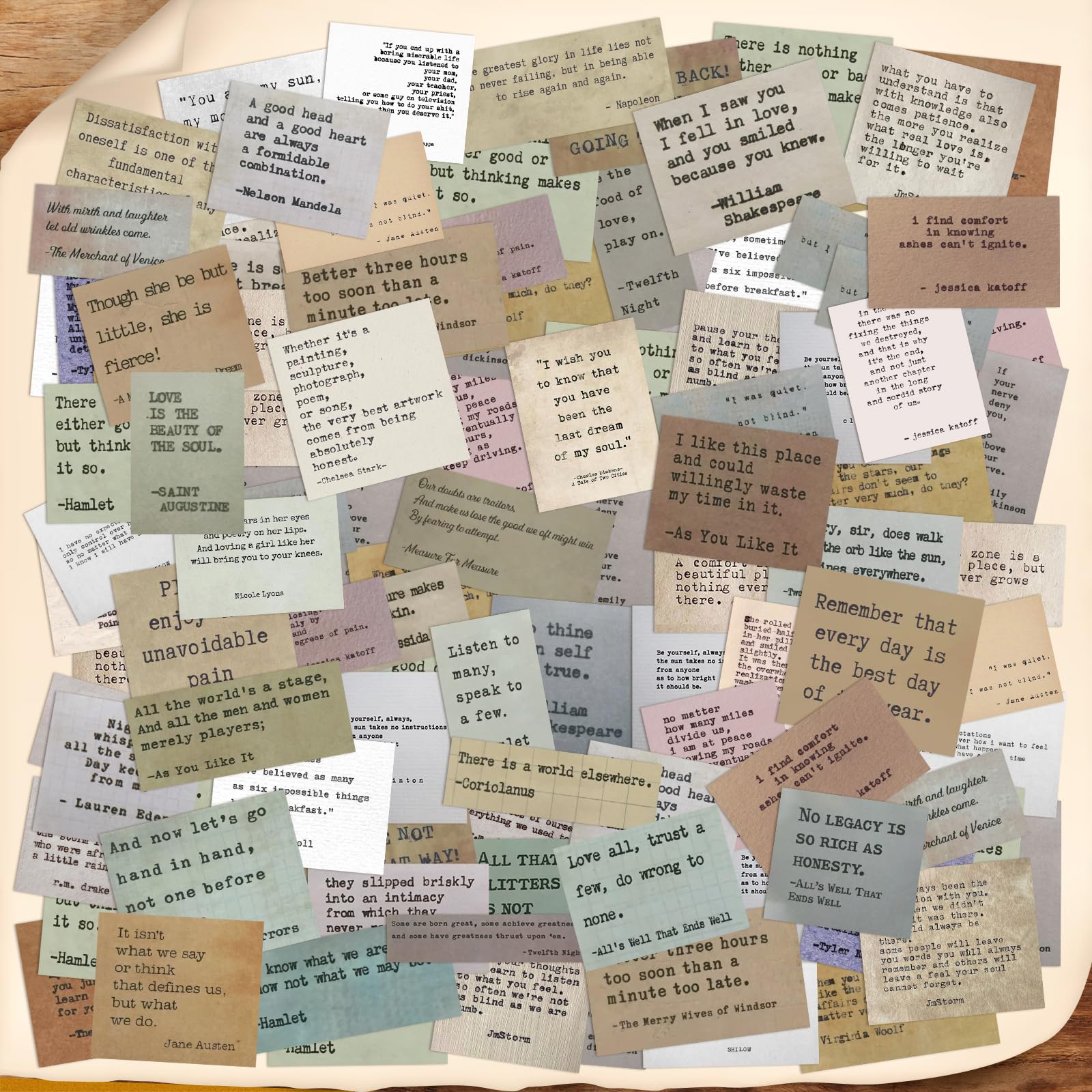 SIXWOLF 240 Piece Inspirational Quote Stickers, Vintage Typewriter Style Motivational Stickers Quotes for Scrapbooking, Magazines