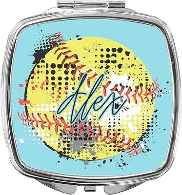 YouCustomizeIt Softball Compact Makeup Mirror (Personalized)