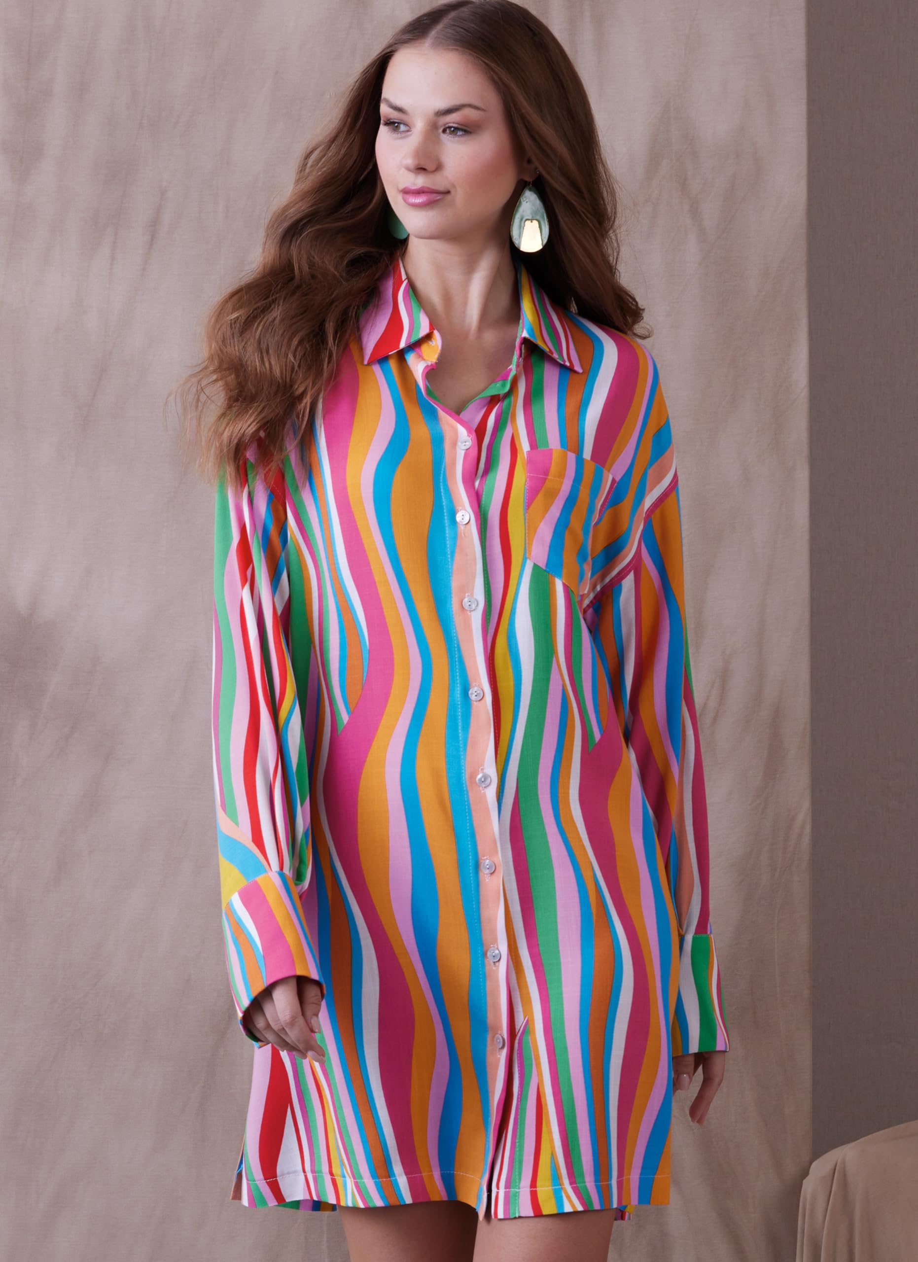 Vogue Patterns V1933A5 Misses' Shirt Dress A5(6-8-10-12-14), Multicolour - Image 4