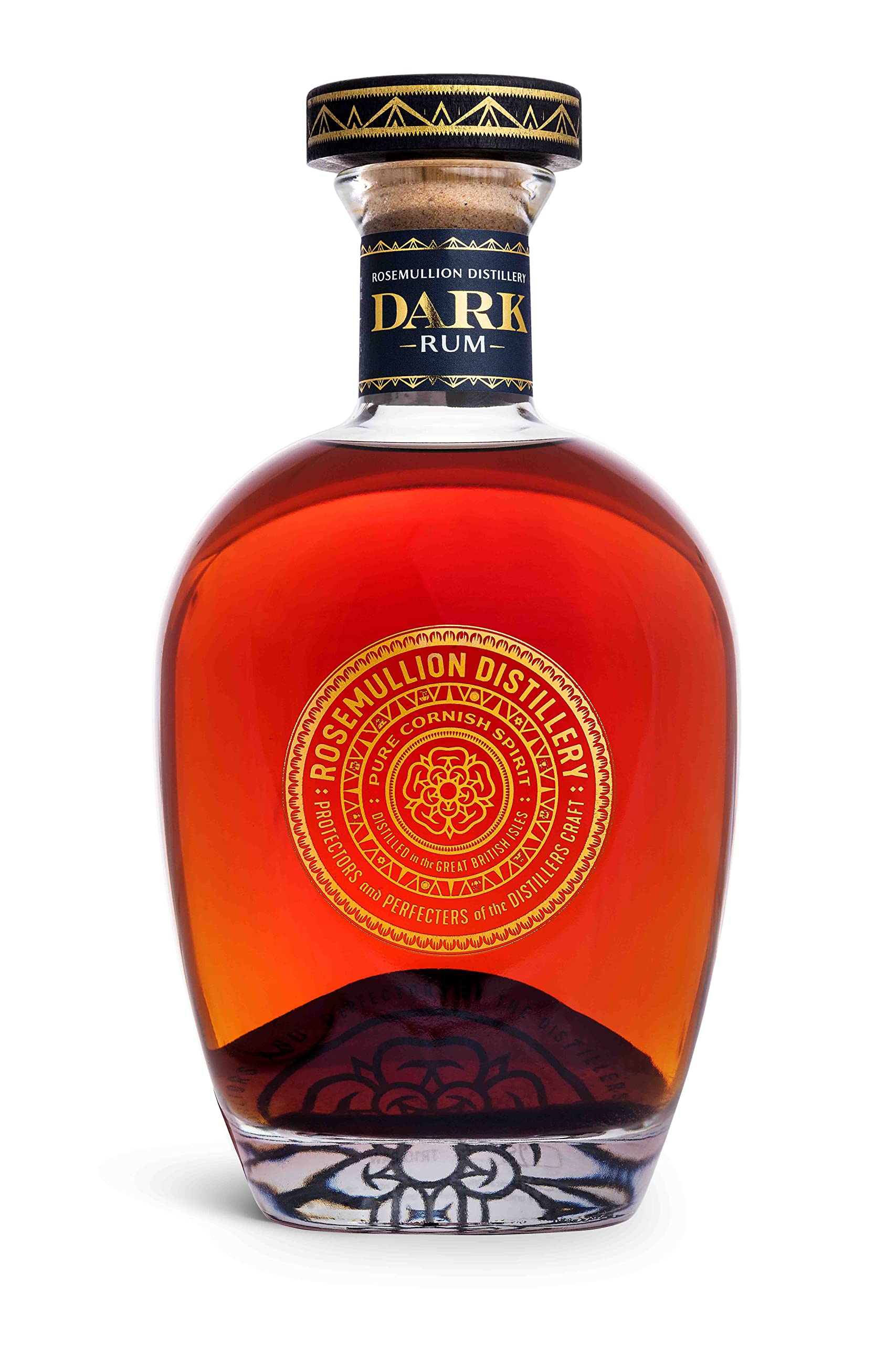 Rosemullion Dark Rum | 70cl (40% vol.) | Premium Craft | Geschmeidiger, warm gereifter Rum zum pur Genießen | Fermentiert, destilliert, in Eiche gereift & abgefüllt in Cornwall