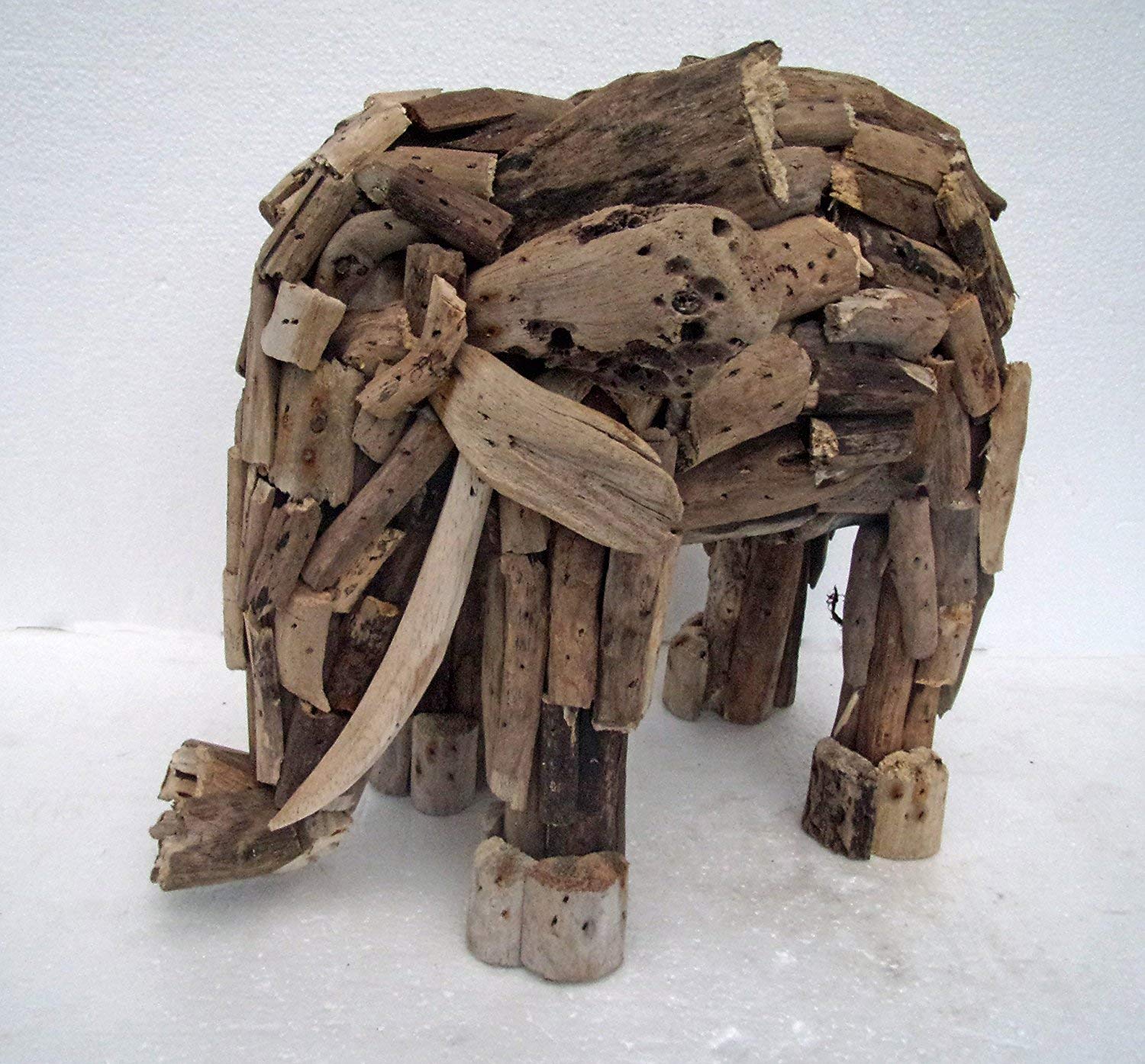 Plantation Designs Natural Driftwood Standing Elephant Unusual Driftwood Elephant Ornament