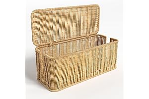 Handwoven Rattan Cord Management Box