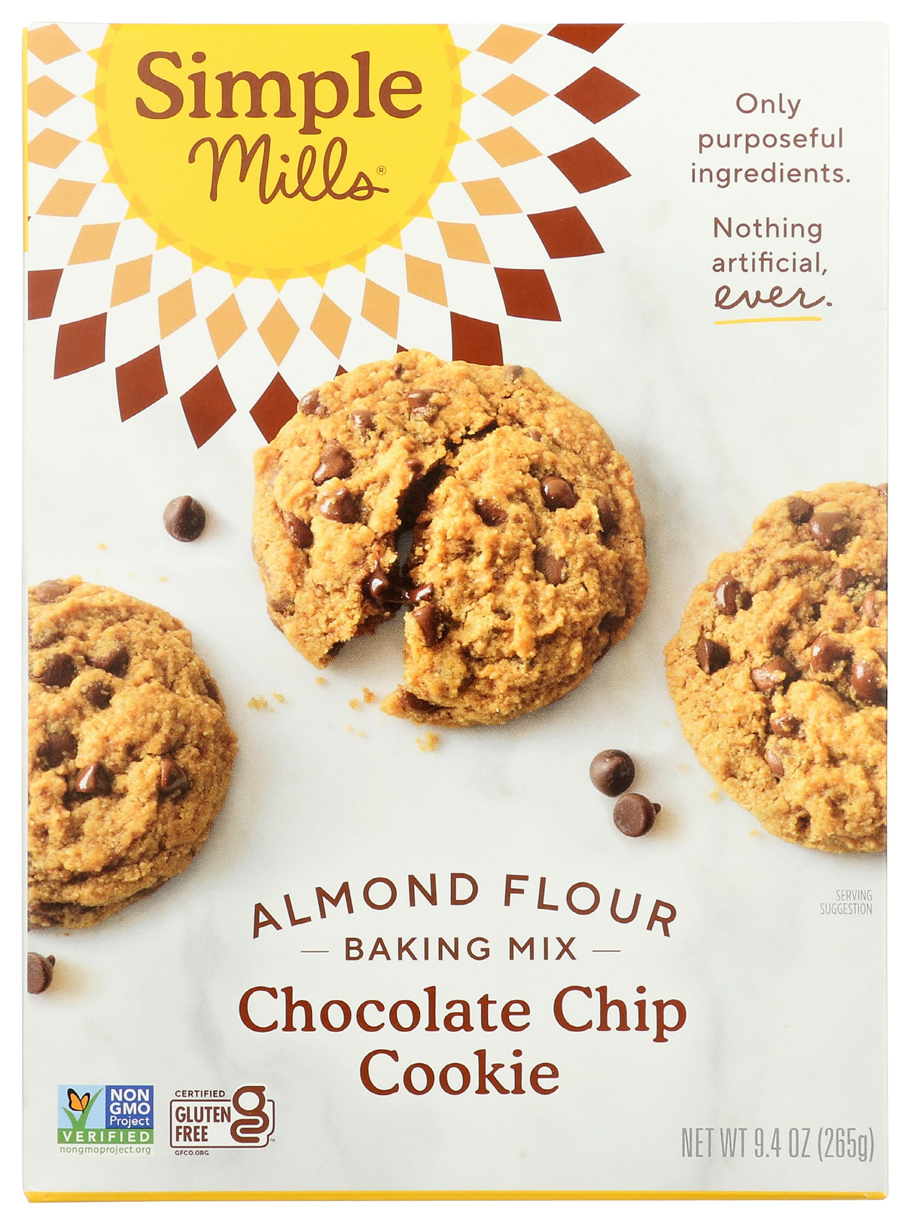 Simple Mills - Galleta de viruta de chocolate naturalmente Gluten-​Libre de la mezcla de la harina de la almendra - 8,​4 oz.