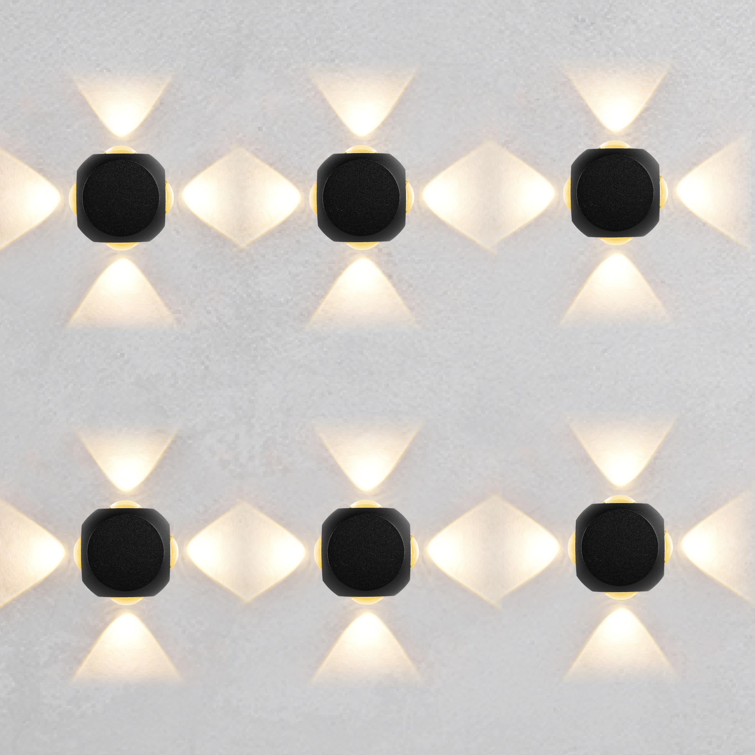Gesto 8W Waterproof Led Wall Light for Home Decoration – Up Down 4-Way LED Wall Lamp | IP65 Outdoor Fancy Wall Lights fo