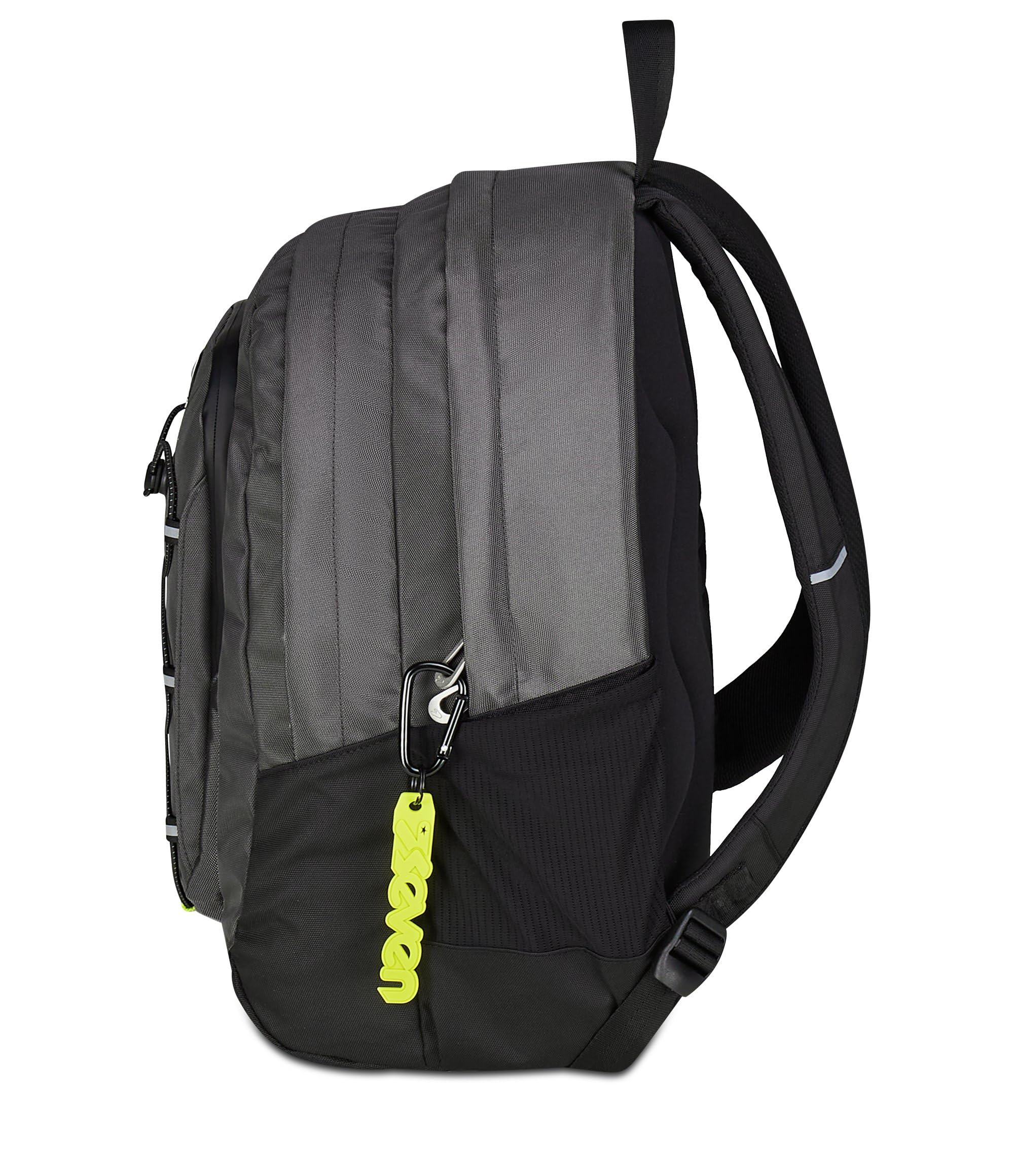 Seven Zaino Scuola Tech Line, Grigio Scuro, Doppio Scomparto, 29 L, Scuola Media e Superiore, Zaino Ragazzo