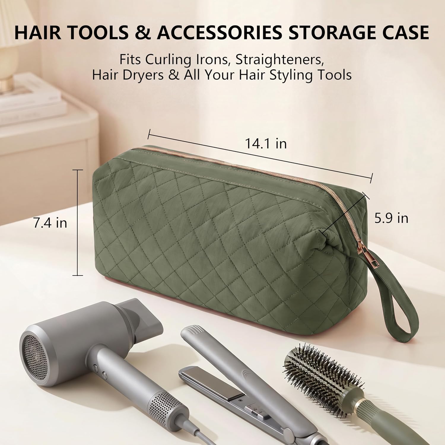 Hair Tools Travel Bag for Shark FlexStyle, Portable Hair Air Wrap Dryer Case, Dustproof Hair Styling Accessories Storage Case for Dyson Airwrap Hair Dryer, Curling Iron, Straightener