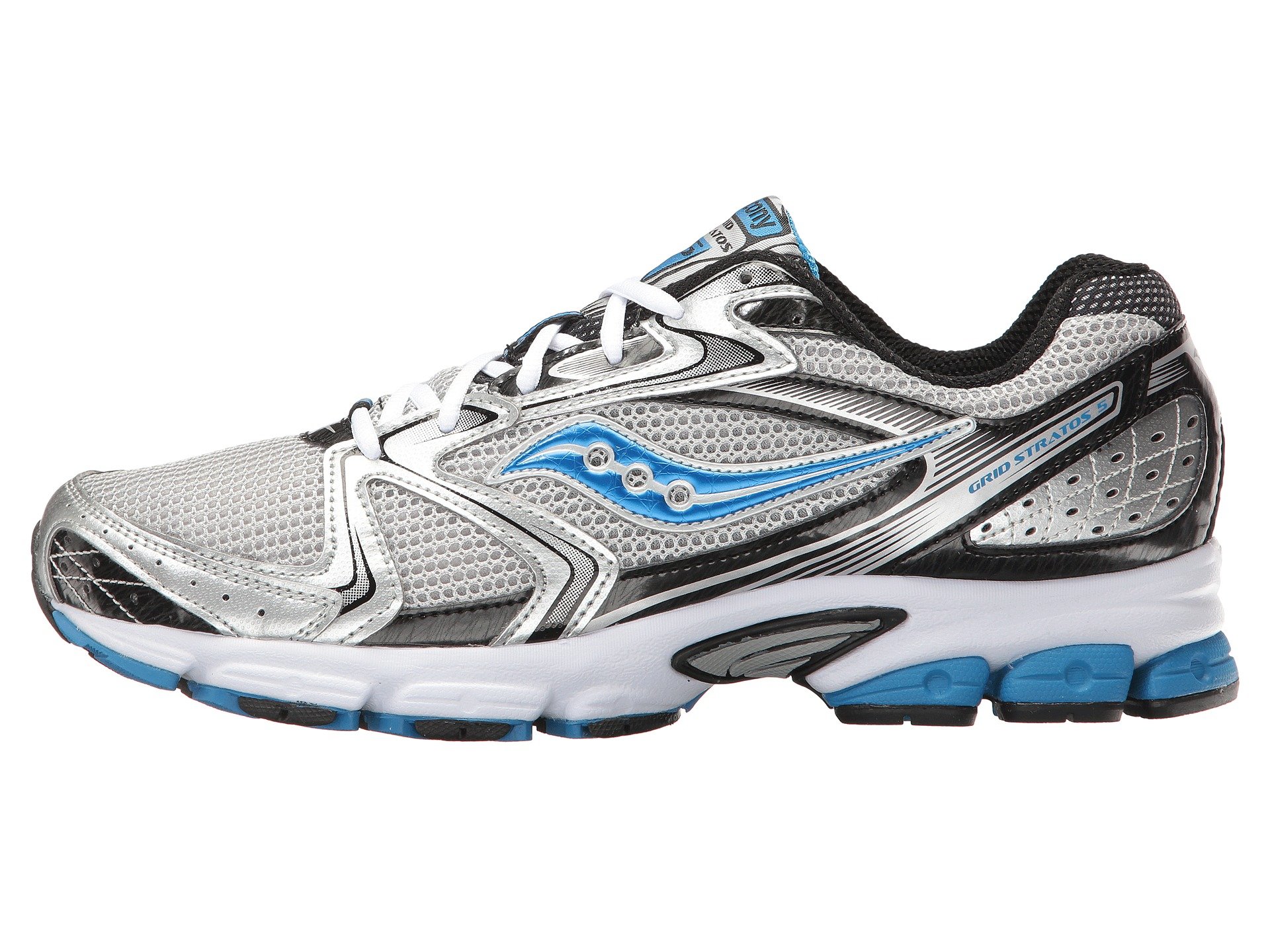 Saucony Grid Stratos 5, Silver/Black/Royal ModeSens
