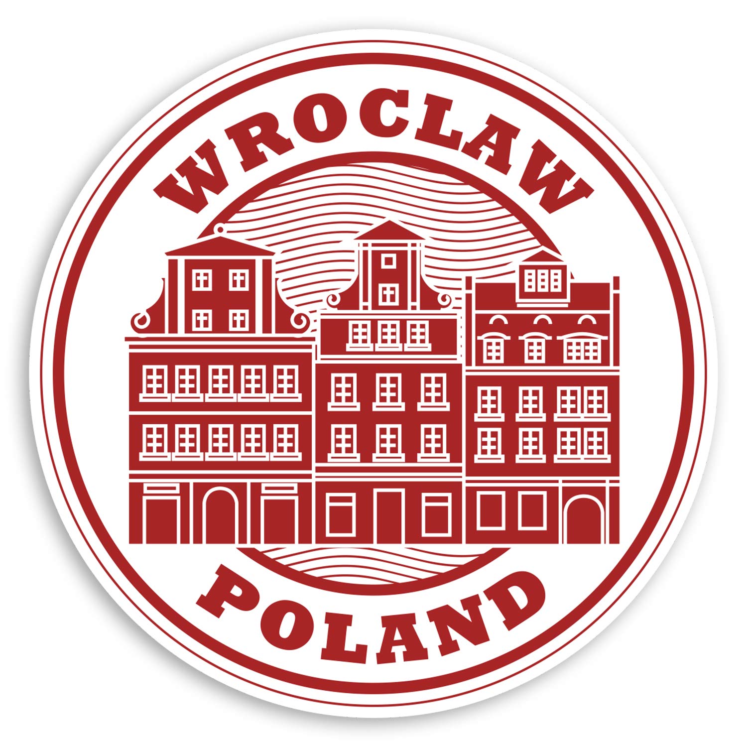 2 x 10cm Wroclaw Poland Vinyl Stickers - Polish Travel Luggage Sticker #30947 (10cm Wide)
