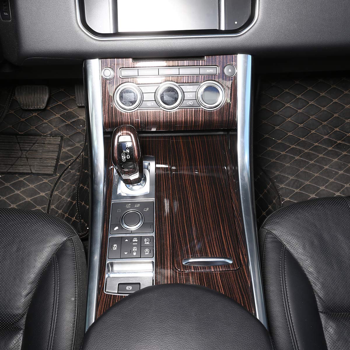 ABS Red Ash Wood Osłona konsoli środkowej 3 szt. do LR RangeRover Sport 2014-2018 Lewy ręczny kierowca Akcesoria samochodowe
