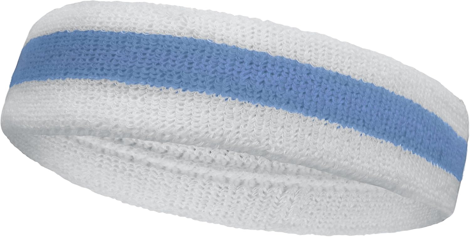 COUVER Boys Premium Quality Athletic Terry Cloth Striped Head Sweatband(1 Piece) - Green : Sports & Outdoors