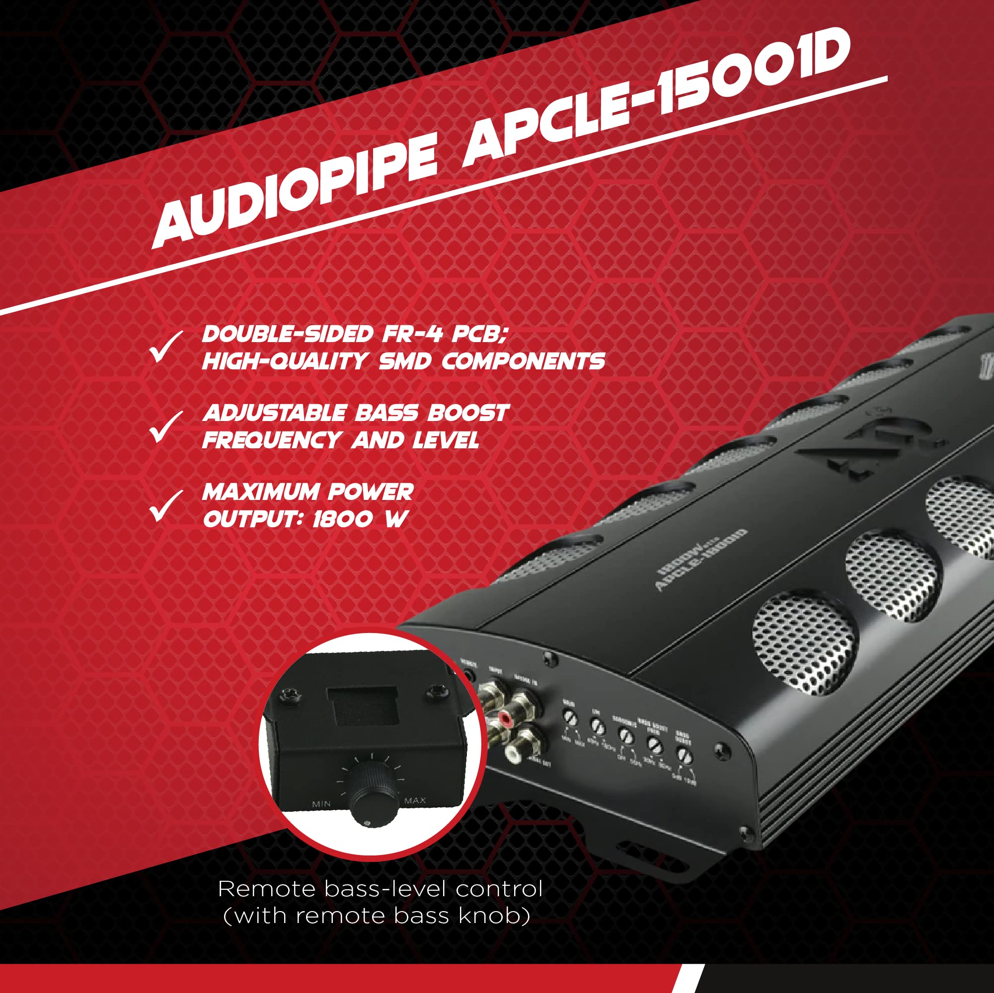 最大70OFFクーポン センターバレー 新品 Audiopipe APCLE18001D 1800 Watt Class D 1 Ohm