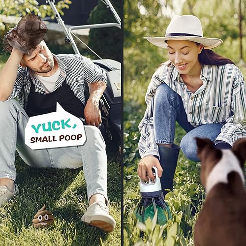 Miniatura 7 de XINZS Recogedor de excremento de perro, portátil, 2 en 1, sin contacto para perros pequeños, medianos y grandes, garra de ancho de 6.2 pulgadas,